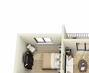 3 bedroom 2 bathroom floor plan at tierra pointe apartments in Albuquerque, nm